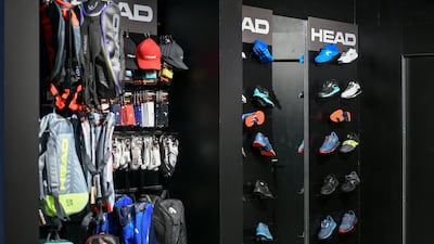 The retail section features products by Head, an American-Austrian sports brand