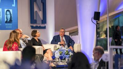 Mina Al-Oraibi, Sir John Jenkins, Emma Sky and Con Coughlin.