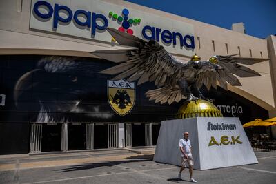 AEK Athens' Opap Arena, the scene of intense fighting that led to 88 arrests and left one fan dead. AFP