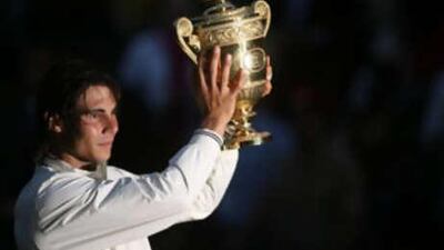 The Wimbledon champion Rafael Nadal.