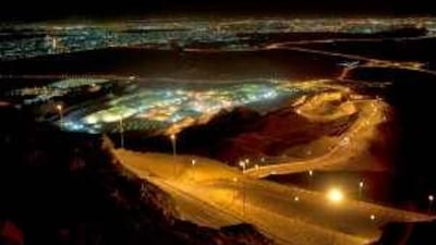 Lights brighten Al Ain as seen from Jebel Hafeet. Electricity use such as excessive night lighting is a growing problem in the UAE.