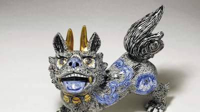 Guardian lion-dogs By Matsumoto Satoru and Komatsu Miwa Arita, Japan, 2015 Lion-dogs guard people, homes, temples and shrines in Japan, frightening away bad spirits. © the Trustees of the British Museum