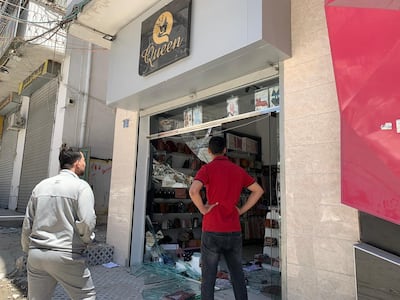 Abed Allah Al Dahdouh, 27, opened his accessories shop “Queen” just a week ago ahead of Eid. Nagham Mohanna for The National