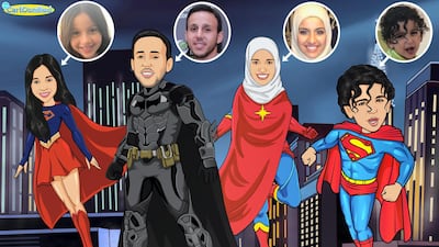 Superhero recreations of UAE residents