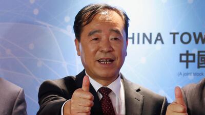 China Tower chairman Tong Jilu. The firm plans biggest IPO since Alibaba in 2014, in Hong Kong. Reuters