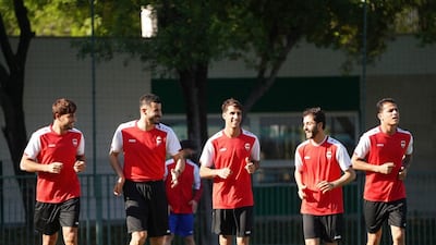 The first training session for the Iraqi national team in Monterrey, Mexico, in preparation for the Intercontinental play-off for the 2026 World Cup. Photo: Iraq National Football Team