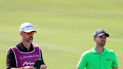 Daniel Gavins prepares to play his second shot on the 8th hole. Getty