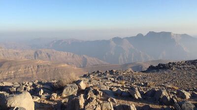 The view across Musandam from Jebel Harim, the area's highest mountain. Photo by Rosemary Behan