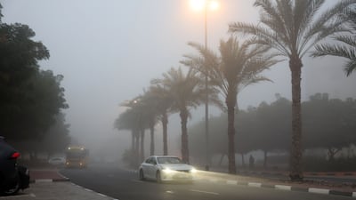 Fog across parts of the UAE led to a red alert being issued. All photos: Chris Whiteoak / The National