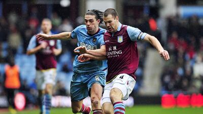 Aston Villa defender Ron Vlaar, right, shown during a 2012/13 Premier League match against West Ham United. Glyn Kirk / AFP / February 10, 2013