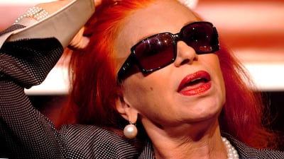Milva talks about her concert in Unicas, the first International Women Best Voices Festival, during a press conference in Madrid, Spain in 2005. EPA