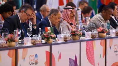 The G20 Foreign Ministers Meeting in New Delhi earlier in the week. EPA