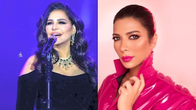 Singers Ahlam, left, and Assala were among those to share their congratulations for Princess Hassa bint Salman.
