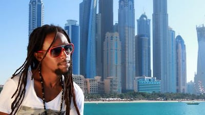 Jah Cure on location in Dubai to film the music video to his single Looking At Me. Courtesy Studio One Productions