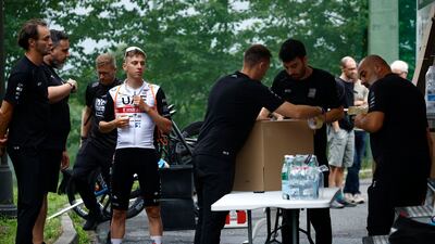 Tadej Pogacar during training in Bilbao ahead of the Tour de France. Reuters