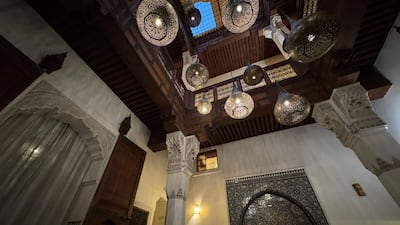 The ceramic-tiled riad in Fes where Andy based himself for the first leg of his trip to Morocco, a traditional living quarter owned by some British friends named Chaq Chaq.