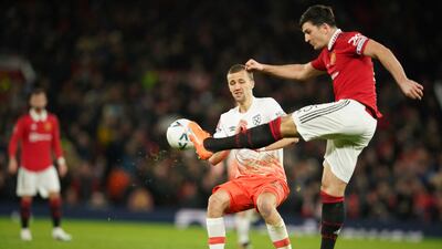 Harry Maguire - 6 Booked for a tackle on Antonio. Stupid booking. Spoke well after the game once again, criticizing his side for a poor first half but praising the spirit which sees Manchester United keep winning. AP Photo