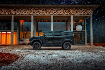 The stylish Dartz Prombron Black Stallion is based on the Hummer H2