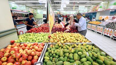 The cost of food and beverages, which make up 11 per cent of the price index basket, rose by 3.5 per cent from March last year. Satish Kumar / The National