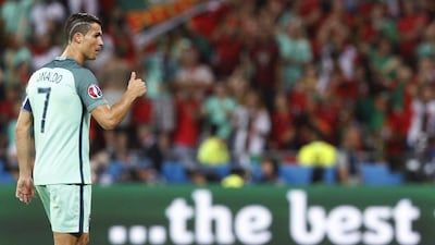 Portugal's Cristiano Ronaldo shown during the Euro 2016 semi-final win over Wales. Darren Staples / Reuters / July 6, 2016