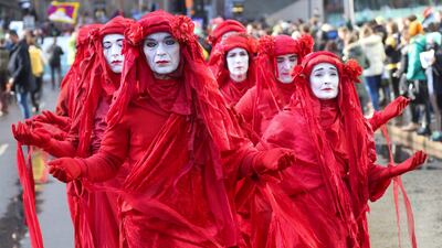 Activists take part in a protest in Glasgow on November 6, 2021. Cop26 is being held until November 12. Photo: Reuters