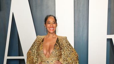 Tracee Ellis Ross, in Zuhair Murad, attends the 2020 Vanity Fair Oscar Party in Beverly Hills, California, on February 9, 2020. AFP