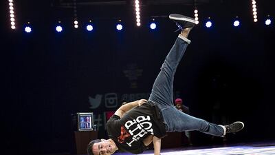 B-Boy Peppa beat 16 of the UAE’s best breakdancers to win a spot in the Red Bull BC One championship in Algeria this September. Courtesy Nika Kramer, Red Bull