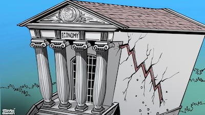 Our cartoonist Shadi Ghanim's take on the state of the global economy, thanks to the coronavirus outbreak.