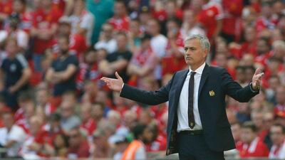 Manchester United manager Jose Mourinho. AFP / Ian Kington