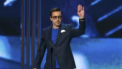 Robert Downey Jr accepts the award for favorite movie actor during the 2015 People’s Choice Awards in Los Angeles, California on January 7, 2015. Mario Anzuoni/ Reuters