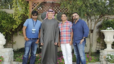 Harish Shanker, writer and director; Jassim Al Nowais, ADFC manager; Dil Raju, producer; and Ayanka Bose, Director of photography