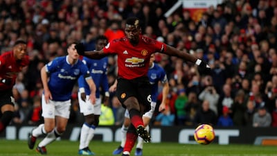 Pogba strikes for goal after about 27 steps. Action Images via Reuters