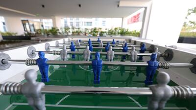Table football in the games room