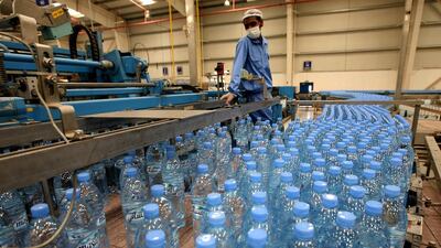 A water bottling plant in Ras Al Khaimah. Paulo Vecina / The National