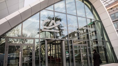 Credit Agricole's main office building in Montrouge, on the outskirts of Paris. The lender has been gradually selling down its stake in Banque Saudi Fransi for the past three years. Bloomberg