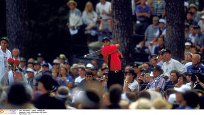 Tiger Woods during the final round of the 1997 Masters. Reuters