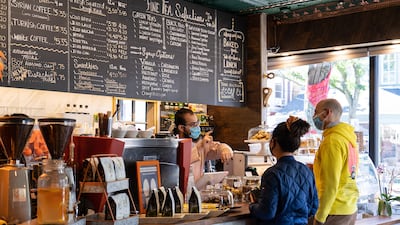 Pistachio Cafe in New Haven, Connecticut, which was inspired by the 'cultural salon' that Hafez's mother presided over in their home on the outskirts of Damascus. Sophie Tremblay / The National