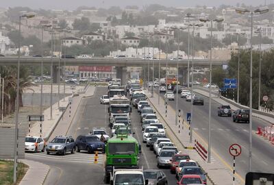 Traffic jam in Muscat. Stephen Lock / The National