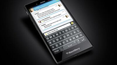 The BlackBerry Z3 smartphone retails at Dh899. AFP / BlackBerry