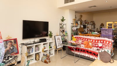 The downstairs television area