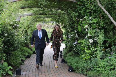 Carrie Johnson, wife of UK Prime Minister Boris Johnson, is an eco-campaigner. Getty Images