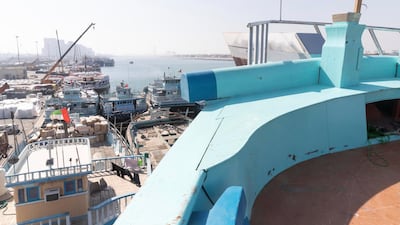 The dhow was handmade using 1,700 tonnes of African teak wood and 800 tonnes of steel. Antonie Robertson / The National