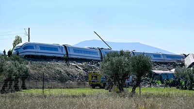 The two trains were carrying more than 540 people on the line from Madrid to Seville. AFP