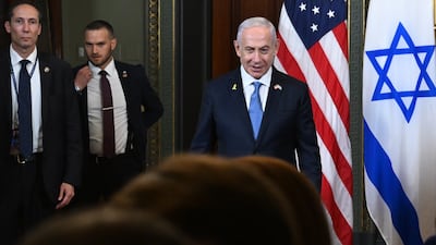 Israeli Prime Minister Benjamin Netanyahu visits Washington in July. EPA