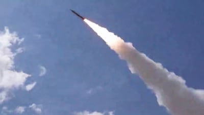 Iran launches a missile towards US forces in the Gulf. AFP