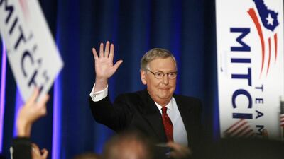Mitch McConnell has become the majority leader in the Senate, giving him powerful leverage for the next two years. (Mark Lyons / EPA)