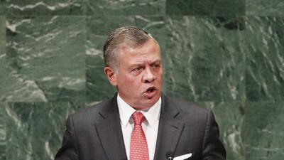 King Abdullah II ibn Al Hussein addresses the General Debate of the General Assembly of the United Nations at United Nations Headquarters. EPA