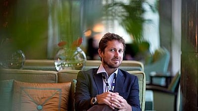 Chadden Hunter, the maker of Wild Arabia at the Royal Meridien hotel in Abu Dhabi.