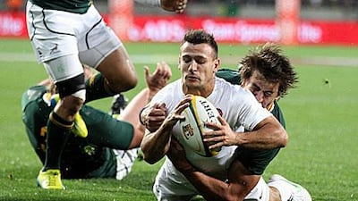 Danny Care scores the lone try for England.