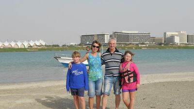 Andrea Pollock and her family left the UAE before the cost of living became unsustainable for a family of teachers. Courtesy Andrea Pollock